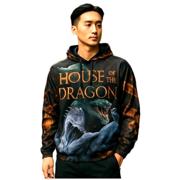 HBO House of the Dragon Game of Thrones Windbreaker Jacket Mens Size S NEW NWT - Picture 1 of 16